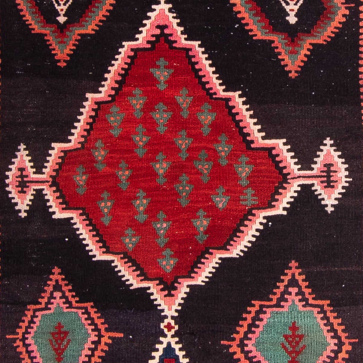 Løber Kelim-tæppe - gammelt - 370 x 100 cm - flerfarvet