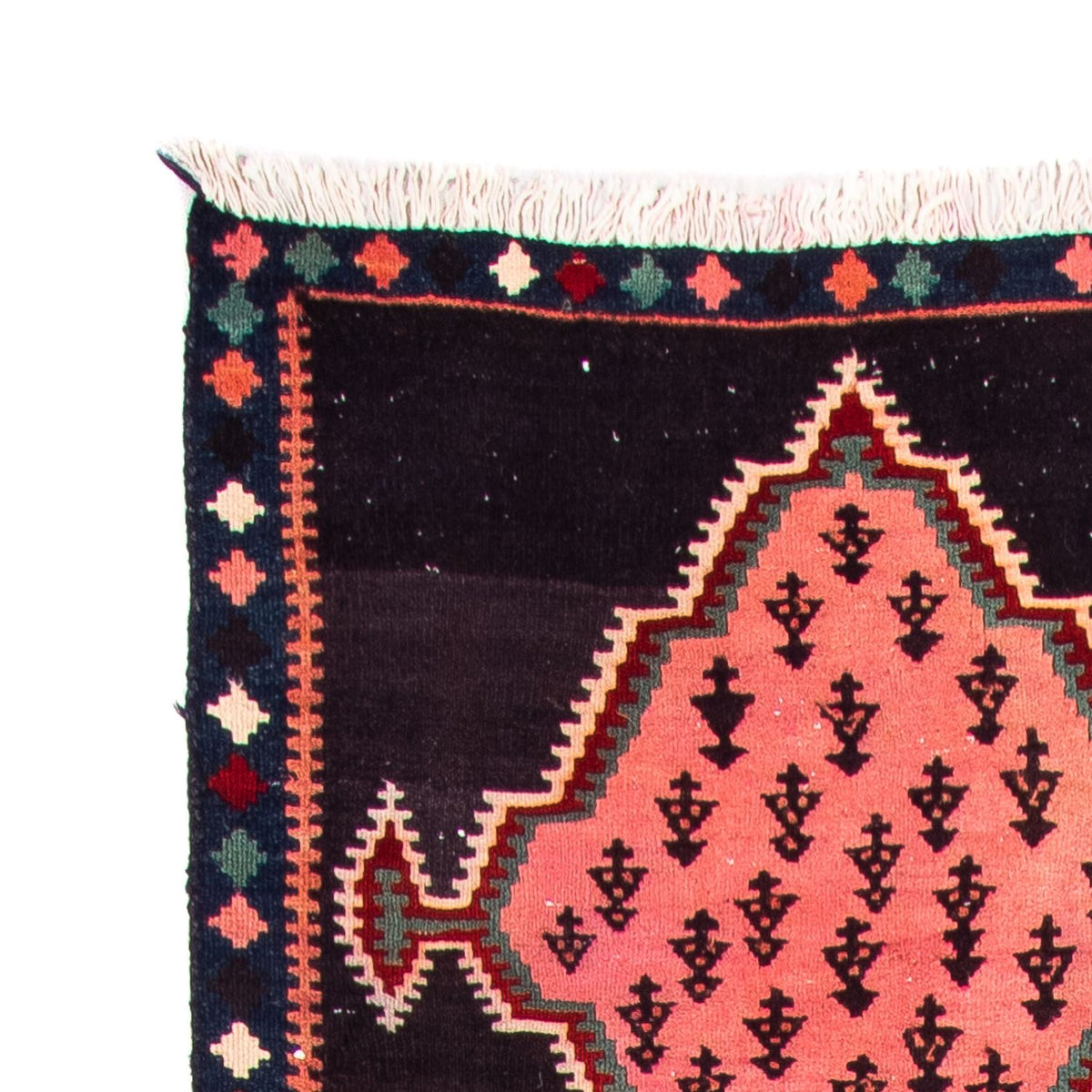 Løber Kelim-tæppe - gammelt - 370 x 100 cm - flerfarvet