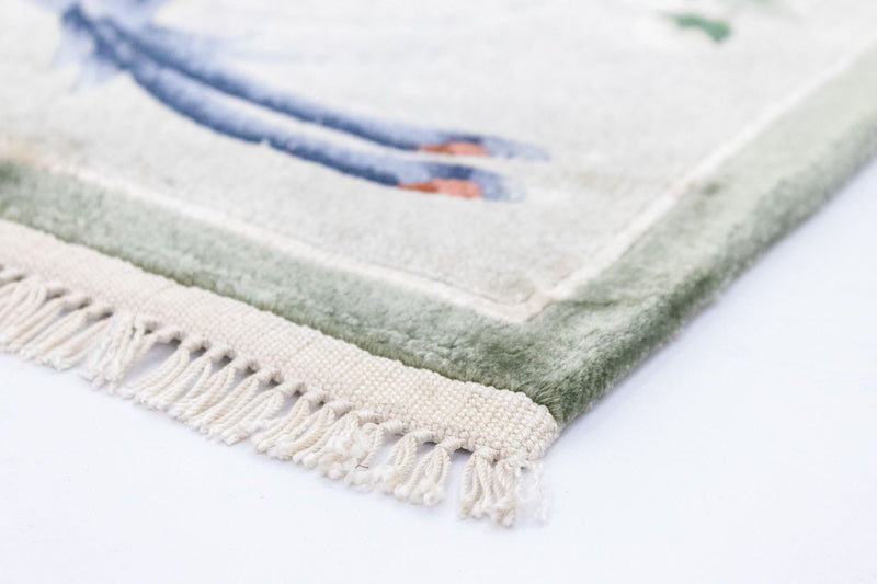 Silketæppe - China Silk firkantet  - 31 x 31 cm - flerfarvet