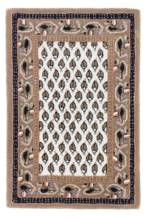 Uldtæppe - 90 x 60 cm - beige