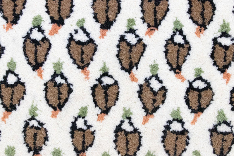 Uldtæppe - 90 x 60 cm - beige