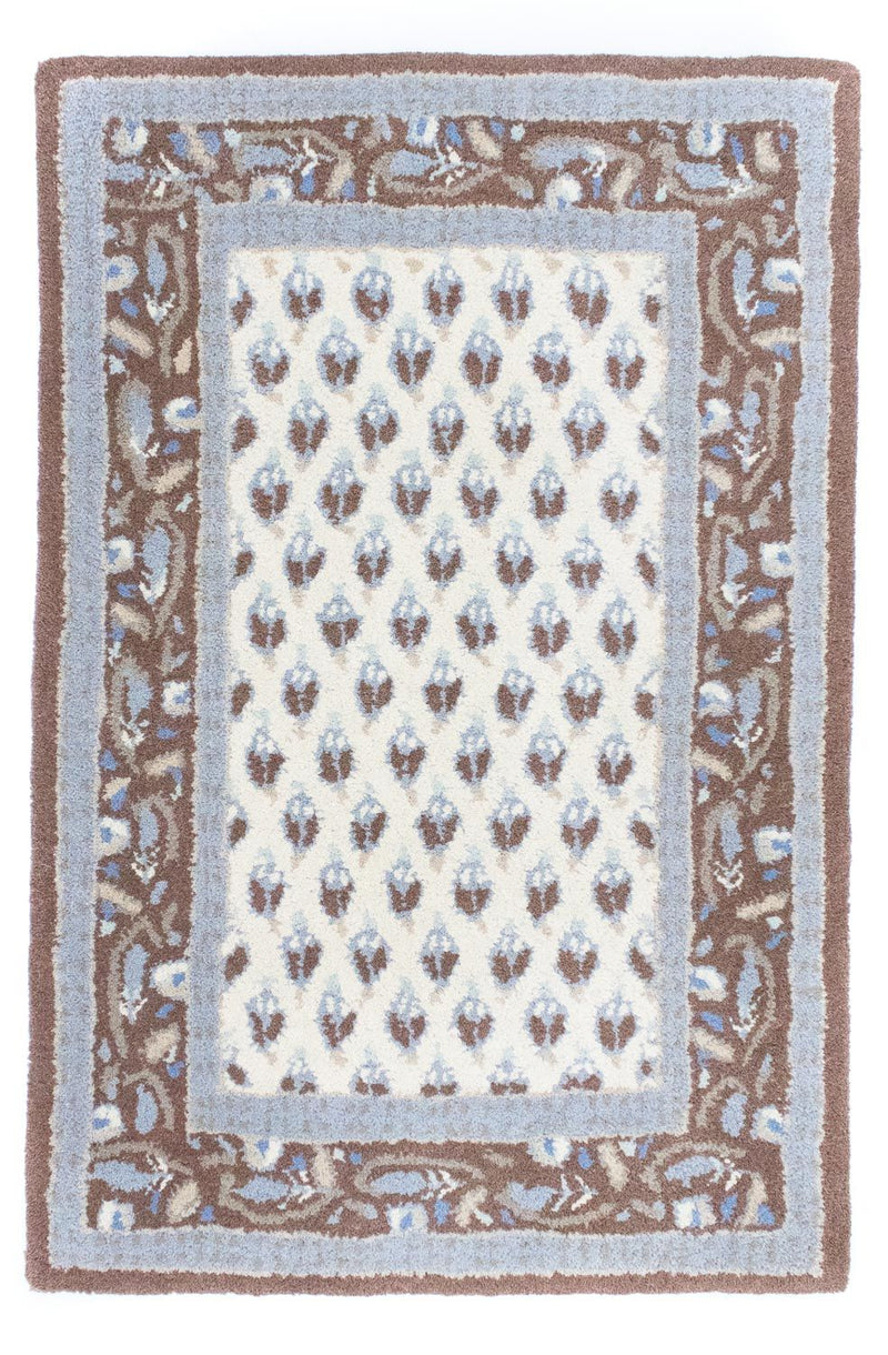 Uldtæppe - 88 x 59 cm - beige