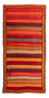 Kelim-tæppe - gammelt - 300 x 160 cm - flerfarvet