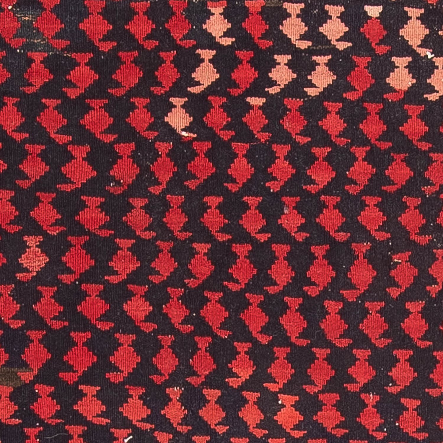 Løber Kelim-tæppe - gammelt - 450 x 120 cm - mørkeblå