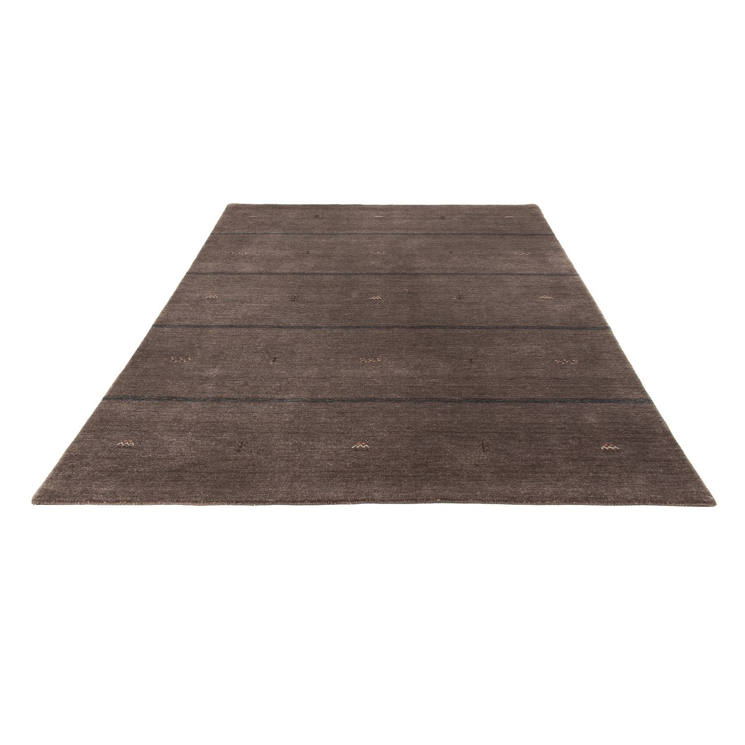Gabbeh Tæppe - Loribaft Softy - 244 x 173 cm - mørkebrun