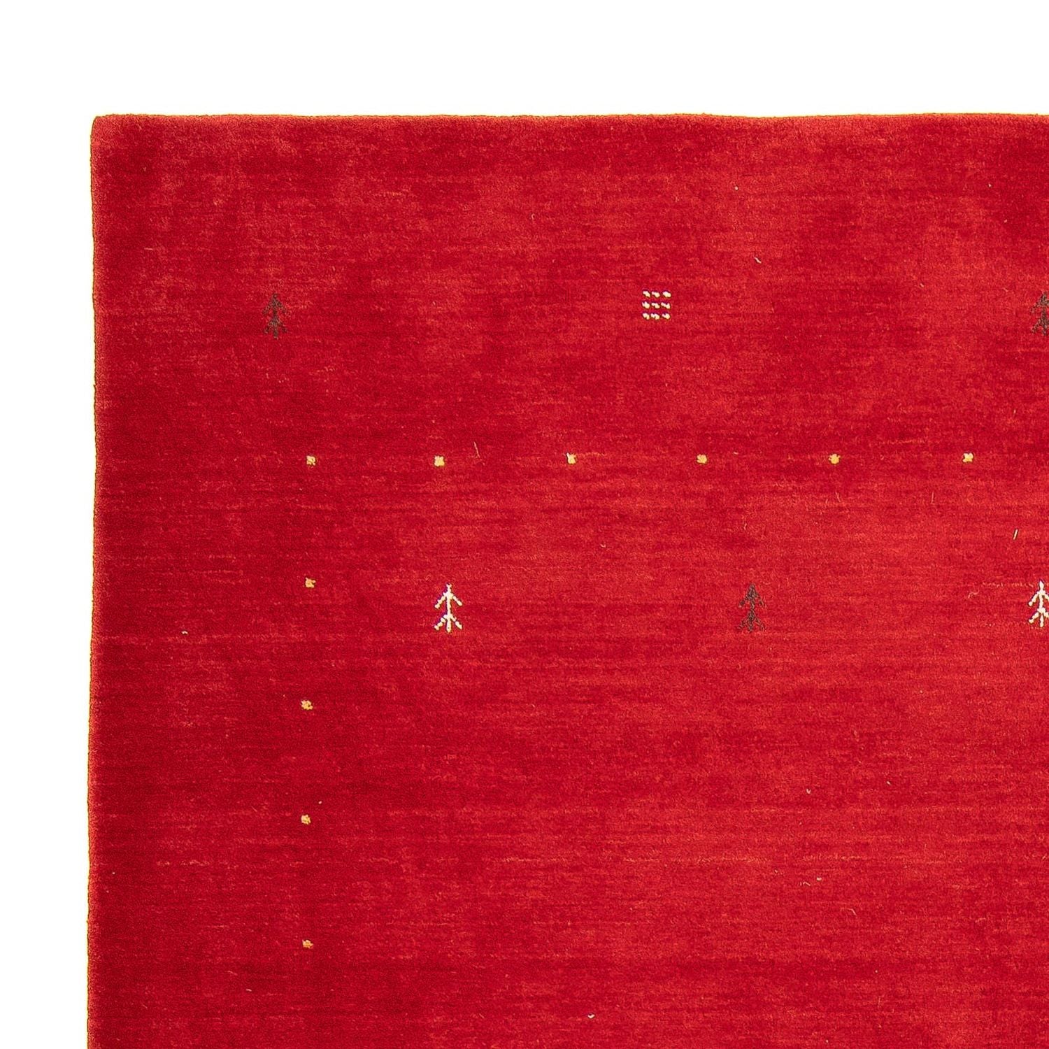 Gabbeh Tæppe - Loribaft Softy - 241 x 178 cm - mørkerød