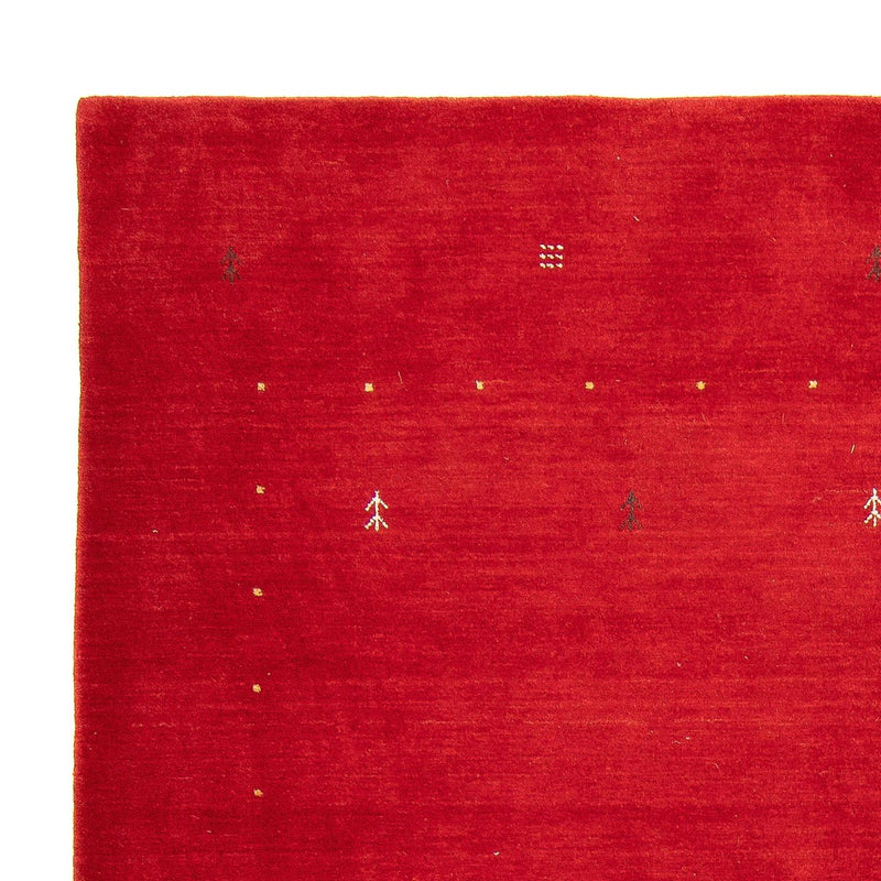Gabbeh Tæppe - Loribaft Softy - 241 x 178 cm - mørkerød