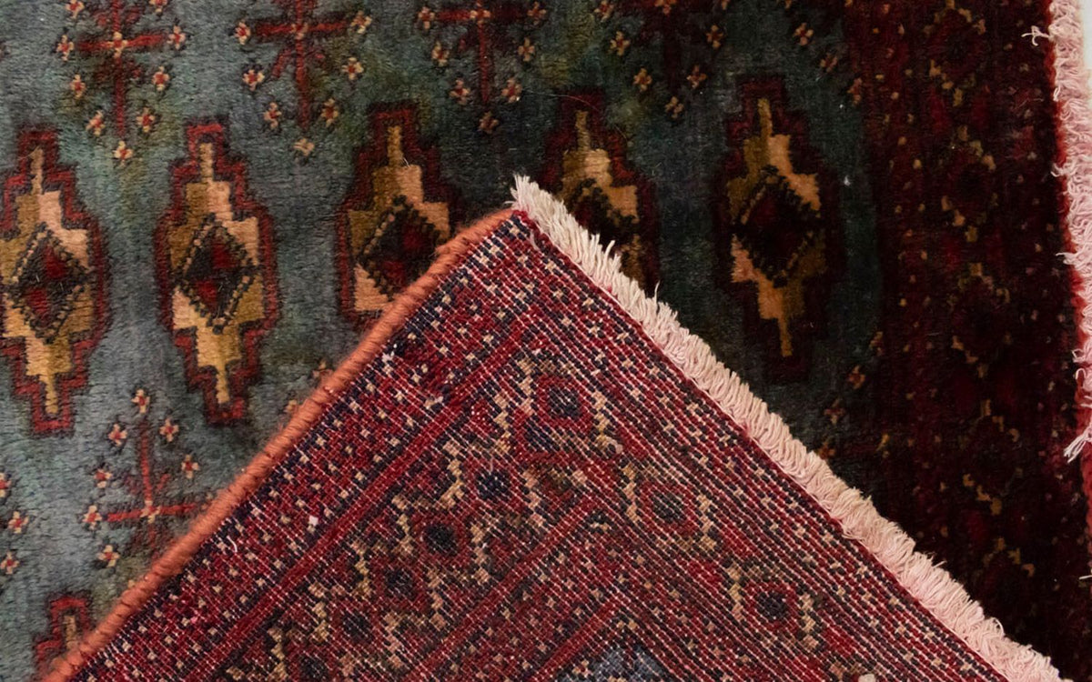 Turkaman-tæppe - 130 x 60 cm - blå