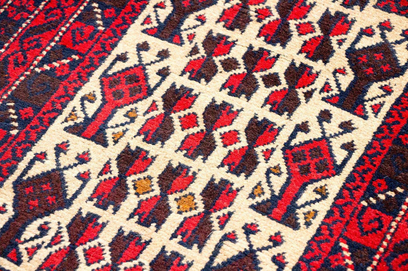 Baluch-tæppe - 125 x 74 cm - rød
