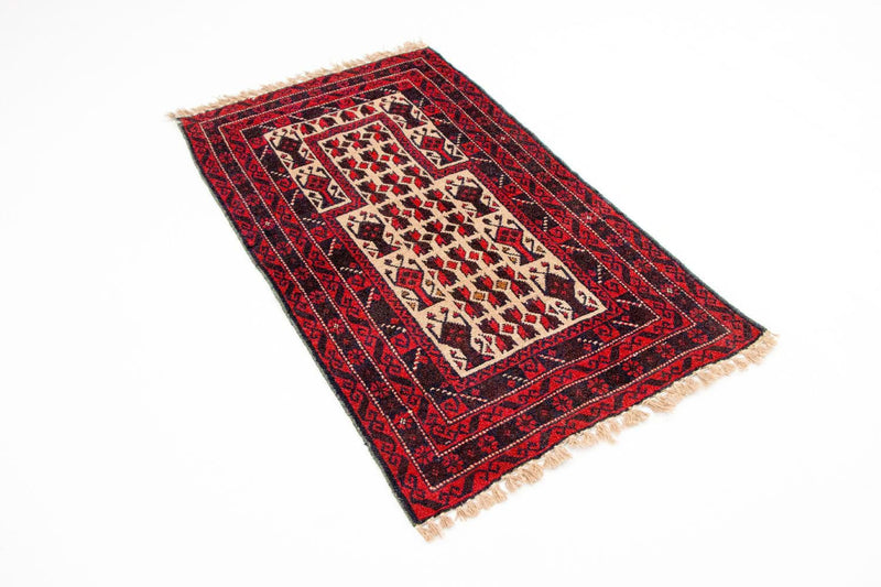 Baluch-tæppe - 125 x 74 cm - rød