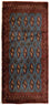 Turkaman-tæppe - 130 x 60 cm - blå