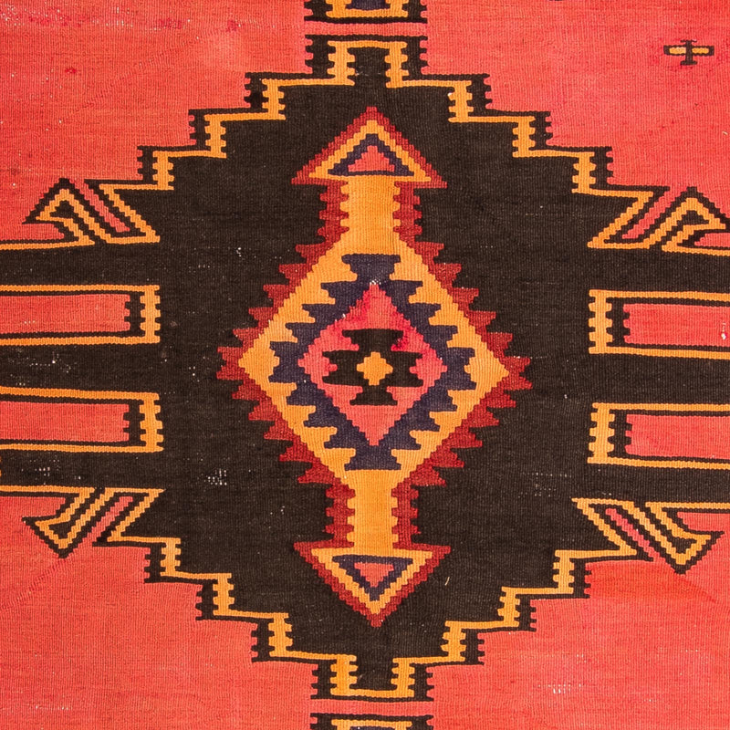 Kelim-tæppe - gammelt - 287 x 160 cm - flerfarvet