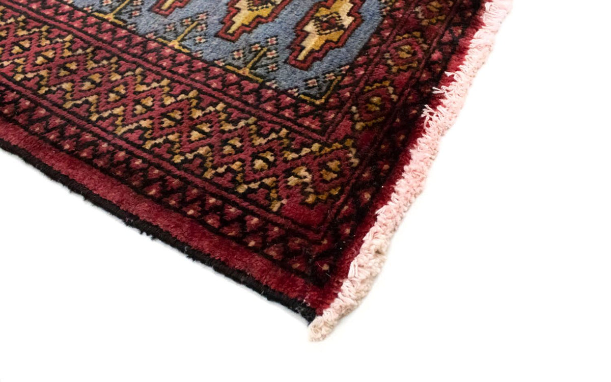 Turkaman-tæppe - 130 x 60 cm - blå