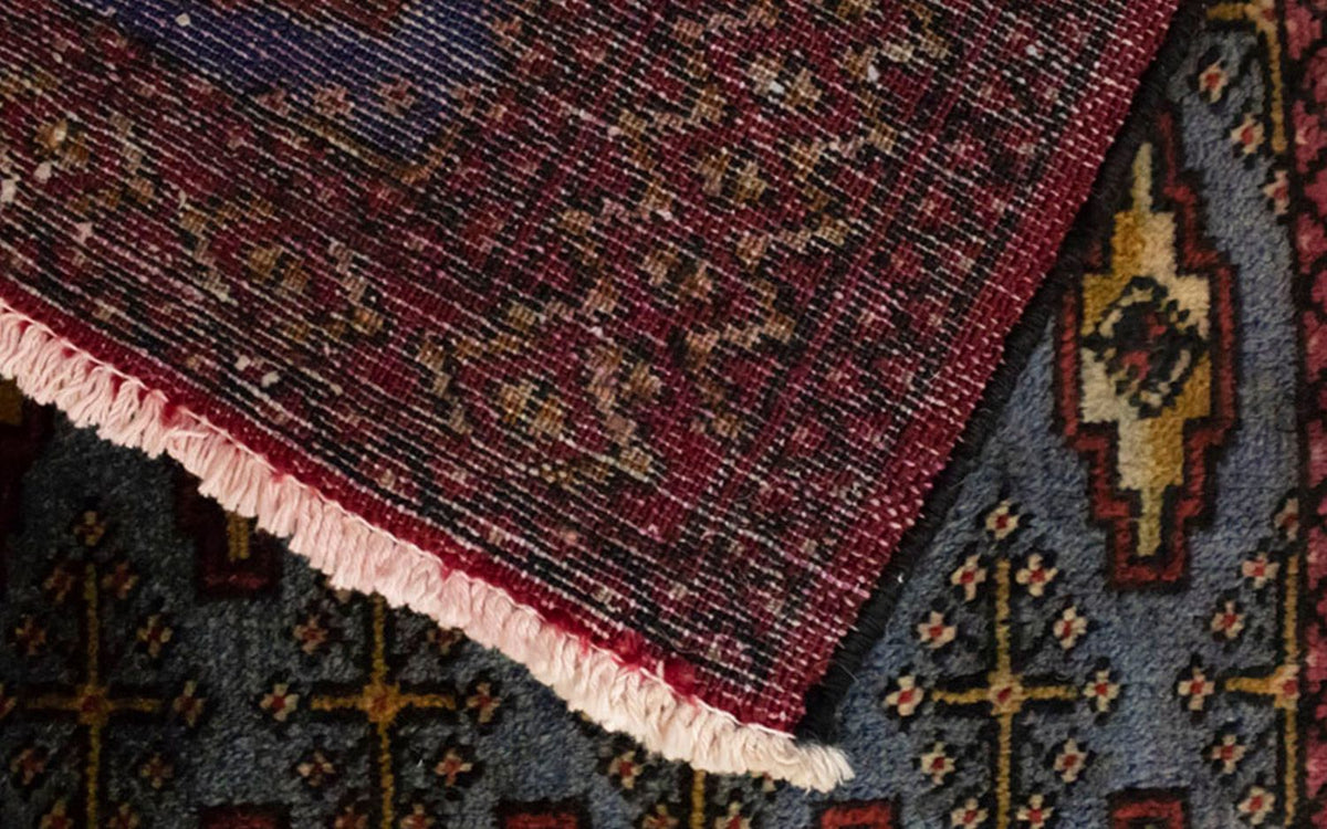 Turkaman-tæppe - 130 x 60 cm - blå