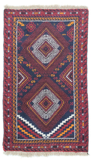 Baluch-tæppe - 132 x 76 cm - blå