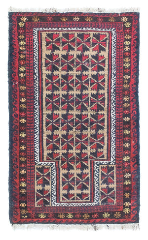 Baluch-tæppe - 129 x 78 cm - blå