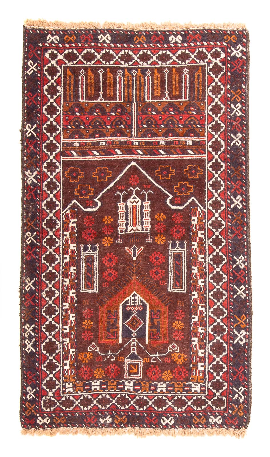 Baluch-tæppe - 127 x 80 cm - brun