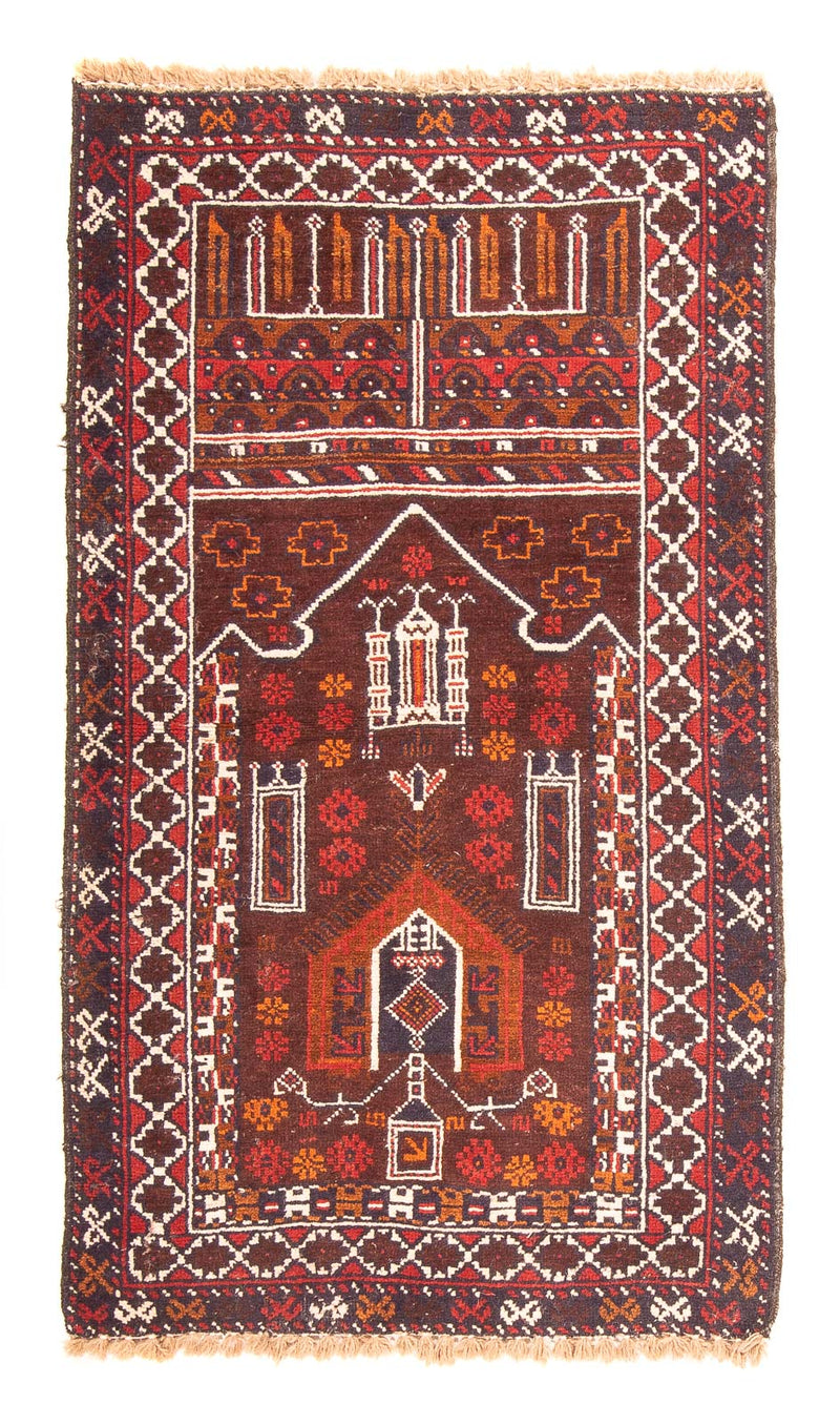 Baluch-tæppe - 127 x 80 cm - brun