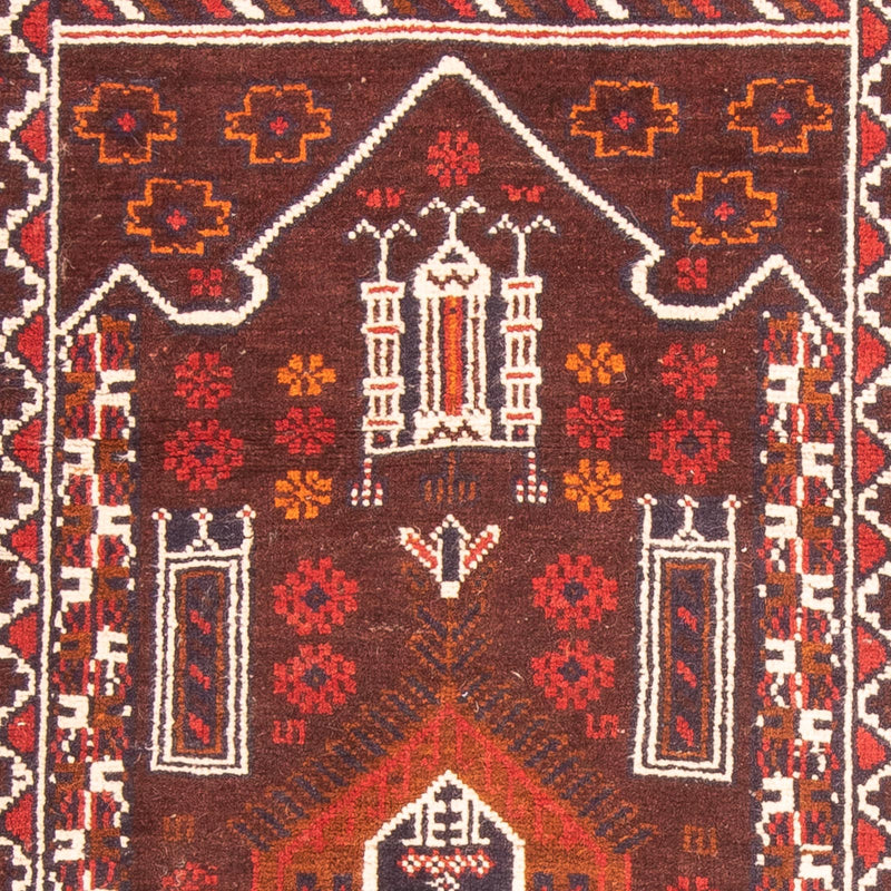 Baluch-tæppe - 127 x 80 cm - brun