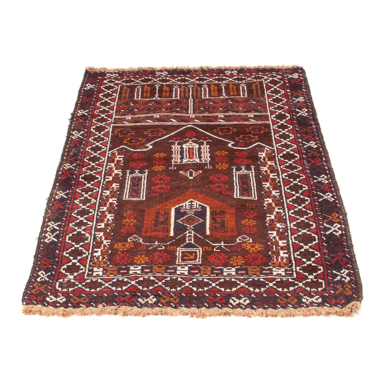 Baluch-tæppe - 127 x 80 cm - brun