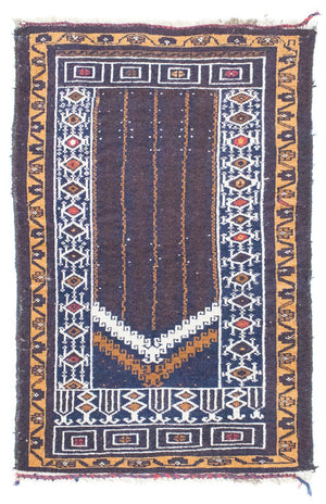 Baluch-tæppe - 110 x 69 cm - blå