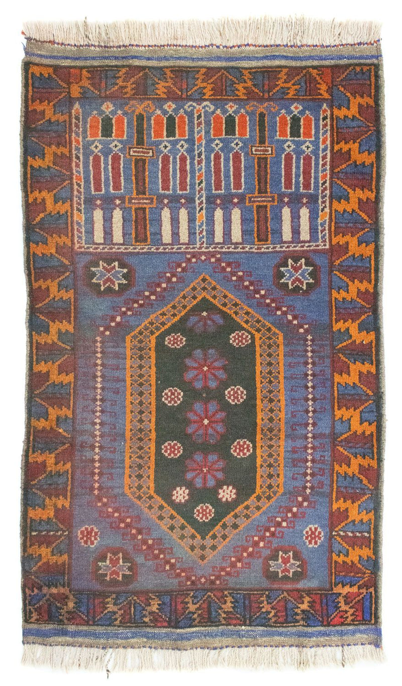 Baluch-tæppe - 134 x 81 cm - blå