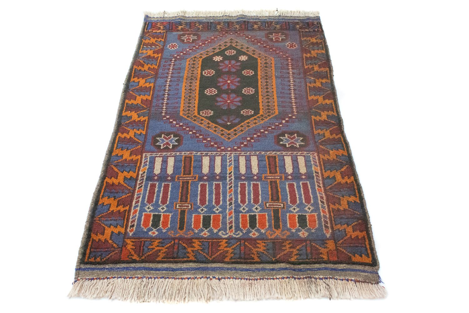 Baluch-tæppe - 134 x 81 cm - blå