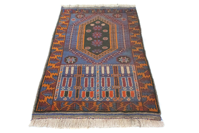 Baluch-tæppe - 134 x 81 cm - blå
