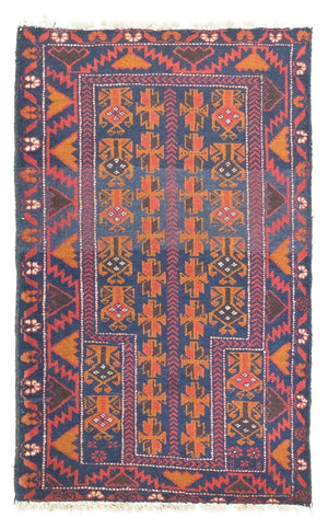 Baluch-tæppe - 133 x 83 cm - blå