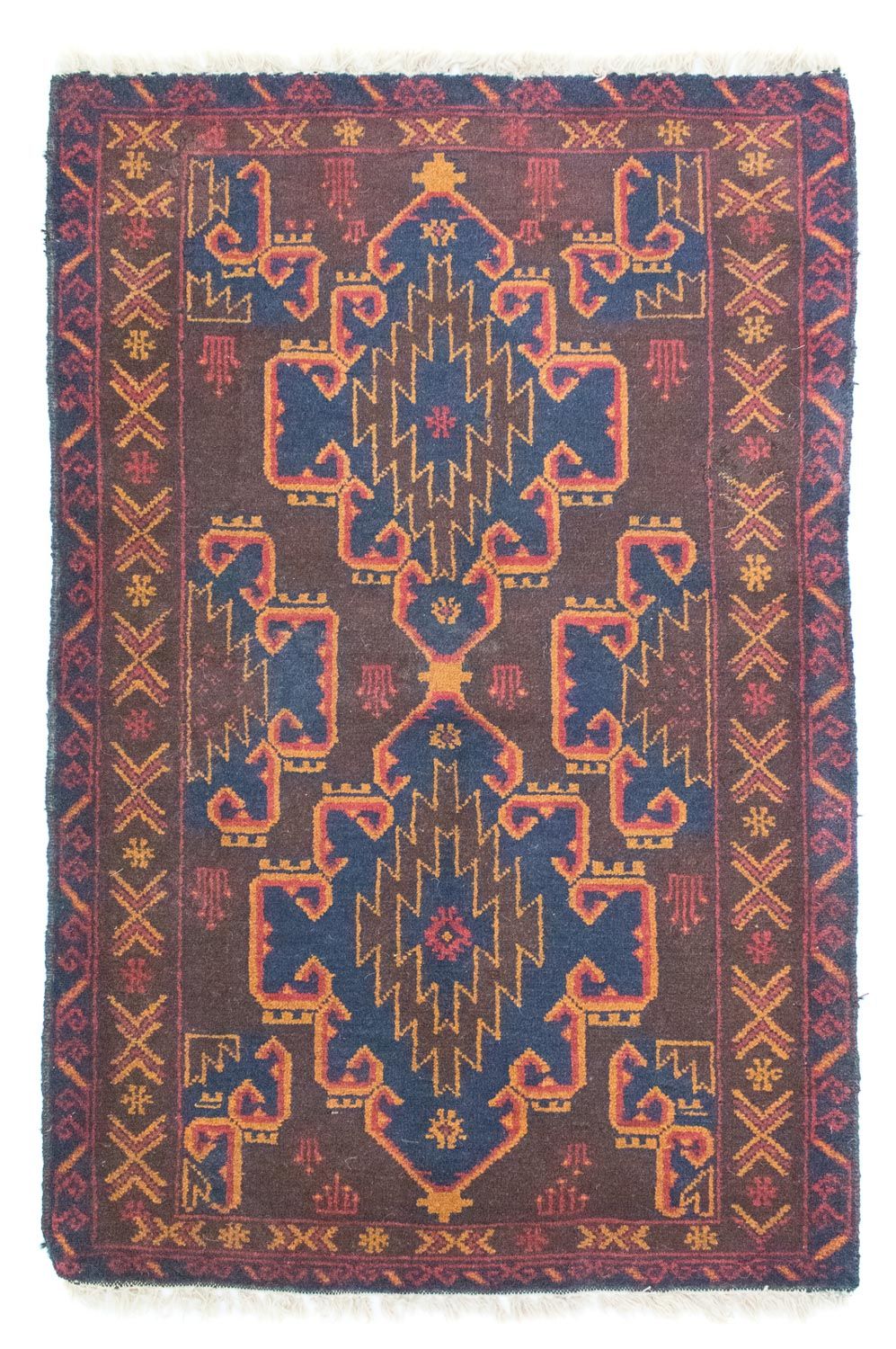 Baluch-tæppe - 131 x 87 cm - brun