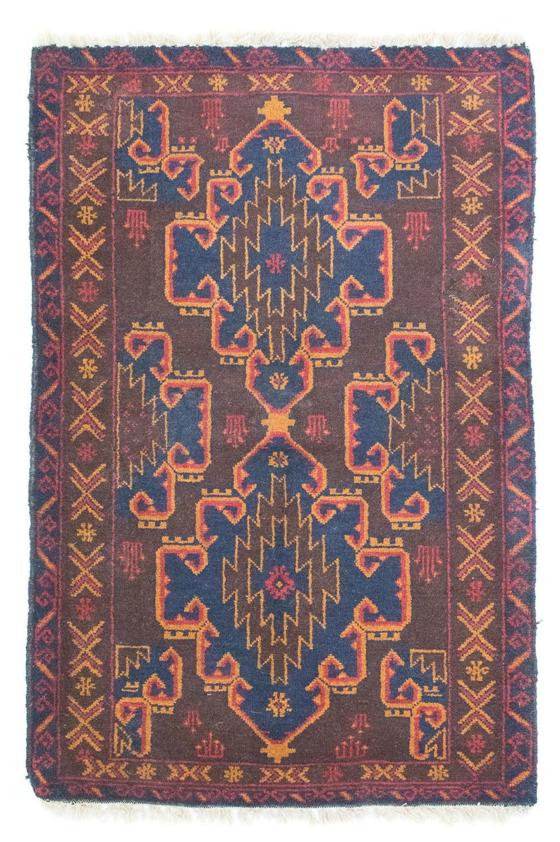 Baluch-tæppe - 131 x 87 cm - brun