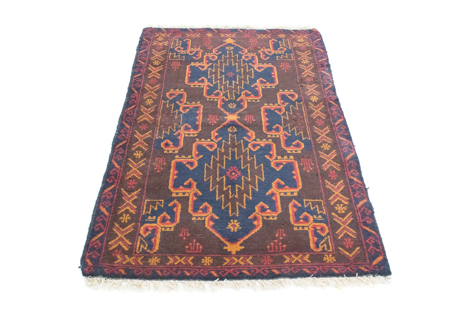 Baluch-tæppe - 131 x 87 cm - brun