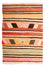 Kelim-tæppe - gammelt - 150 x 116 cm - flerfarvet
