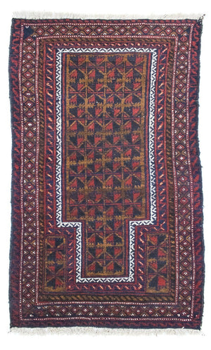 Baluch-tæppe - 136 x 83 cm - brun
