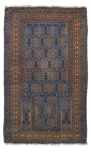 Baluch-tæppe - 138 x 81 cm - blå