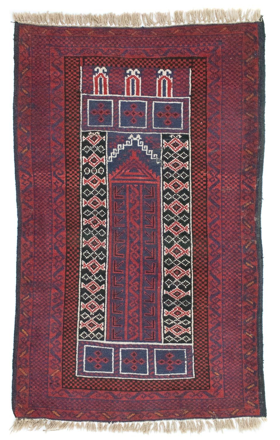 Baluch-tæppe - 131 x 85 cm - rød