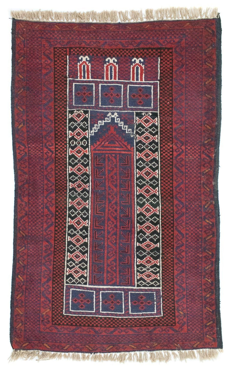 Baluch-tæppe - 131 x 85 cm - rød