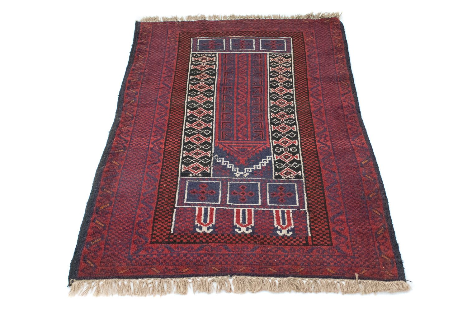 Baluch-tæppe - 131 x 85 cm - rød