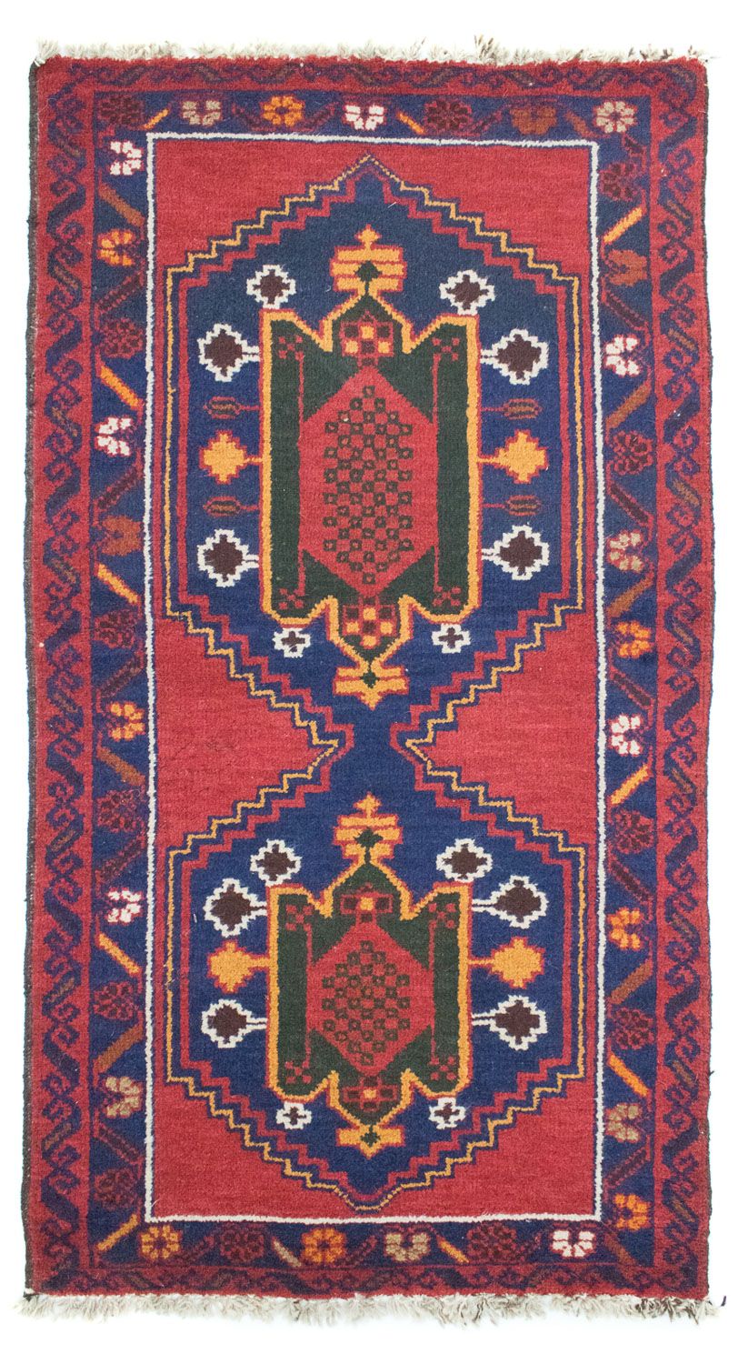 Baluch-tæppe - 140 x 75 cm - rød
