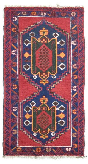 Baluch-tæppe - 140 x 75 cm - rød