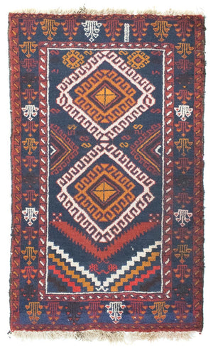 Baluch-tæppe - 130 x 76 cm - blå