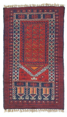 Baluch-tæppe - 125 x 73 cm - brun