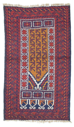 Baluch-tæppe - 134 x 75 cm - blå