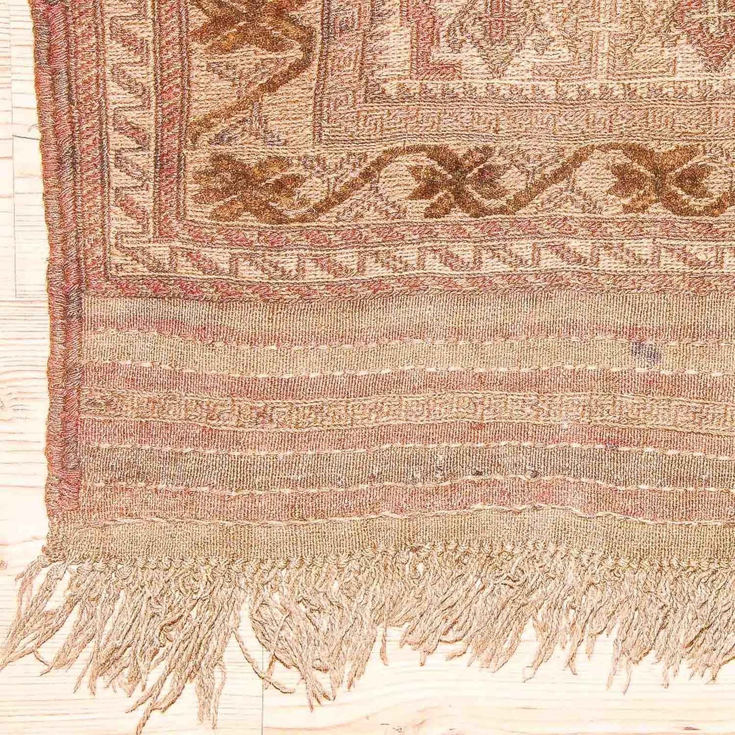 Kelim-tæppe - gammelt - 276 x 182 cm - brun