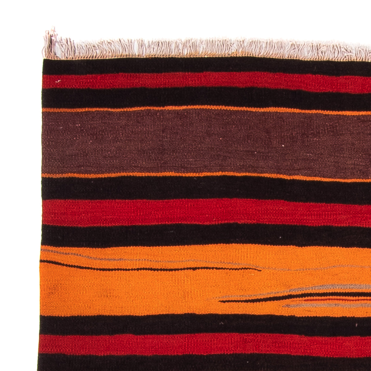 Kelim-tæppe - gammelt firkantet  - 145 x 140 cm - flerfarvet