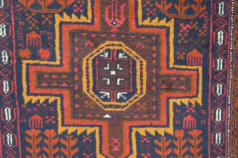 Baluch-tæppe - 133 x 82 cm - blå