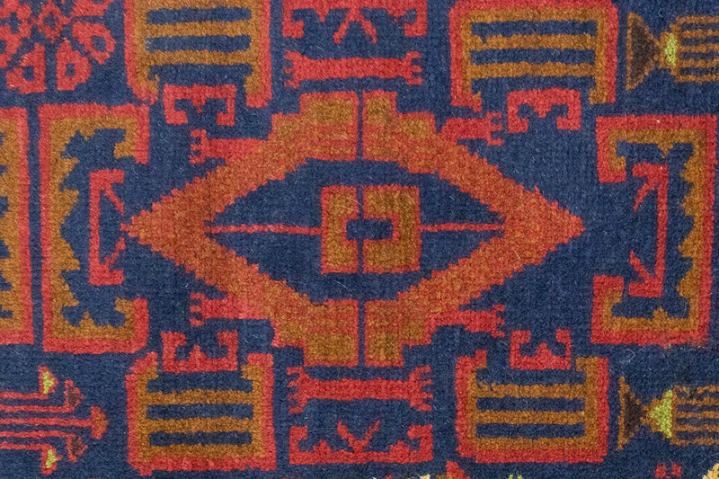 Baluch-tæppe - 135 x 81 cm - blå