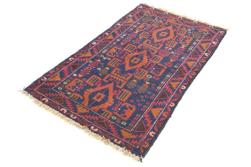 Baluch-tæppe - 135 x 81 cm - blå