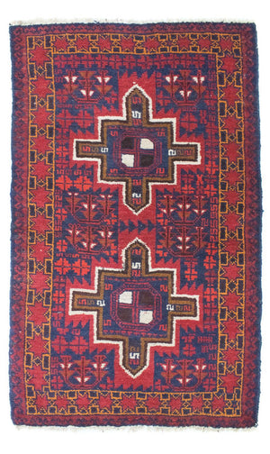 Baluch-tæppe - 124 x 76 cm - blå