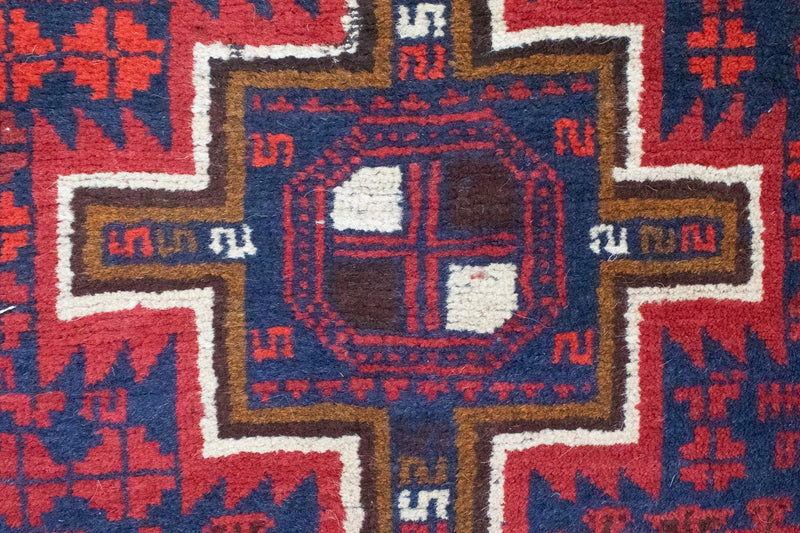 Baluch-tæppe - 124 x 76 cm - blå